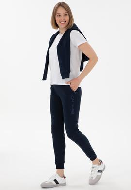 Kadın Beyaz Bisiklet Yaka Basic Tişört - 50305879024