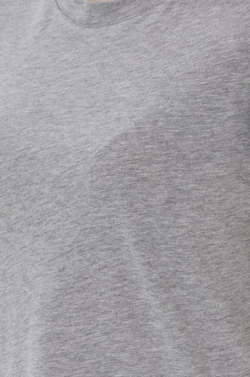 Kadın Gri Melanj Bisiklet Yaka Basic Tişört