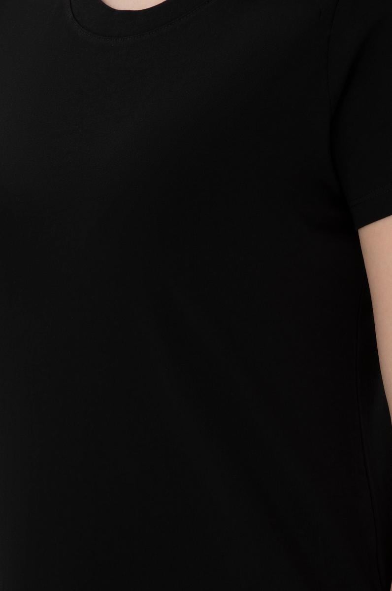 Kadın Siyah Bisiklet Yaka Basic Tişört