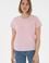 Kadın Açık Pembe Bisiklet Yaka Basic Tişört