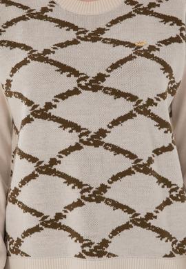 Kadın Krem Bisiklet Yaka Kazak - 50297432004