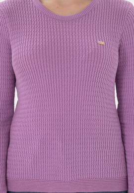 Kadın Lila Bisiklet Yaka Basic Kazak - 50312922025