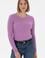 Kadın Lila Bisiklet Yaka Basic Kazak