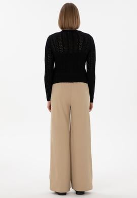 Kadın Açık Haki Loose Relax Fit Kanvas Pantolon - 50290877019