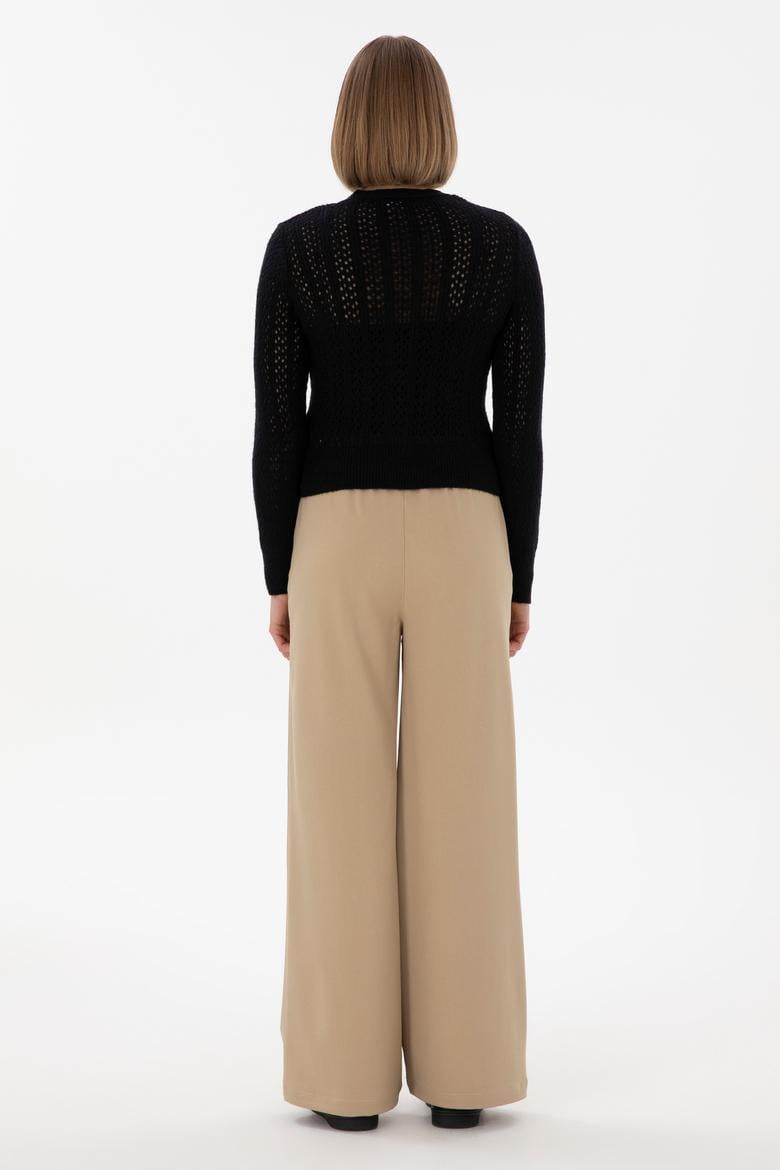 Kadın Açık Haki Loose Relax Fit Kanvas Pantolon - 50290877019