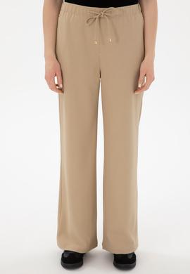 Kadın Açık Haki Loose Relax Fit Kanvas Pantolon - 50290877019