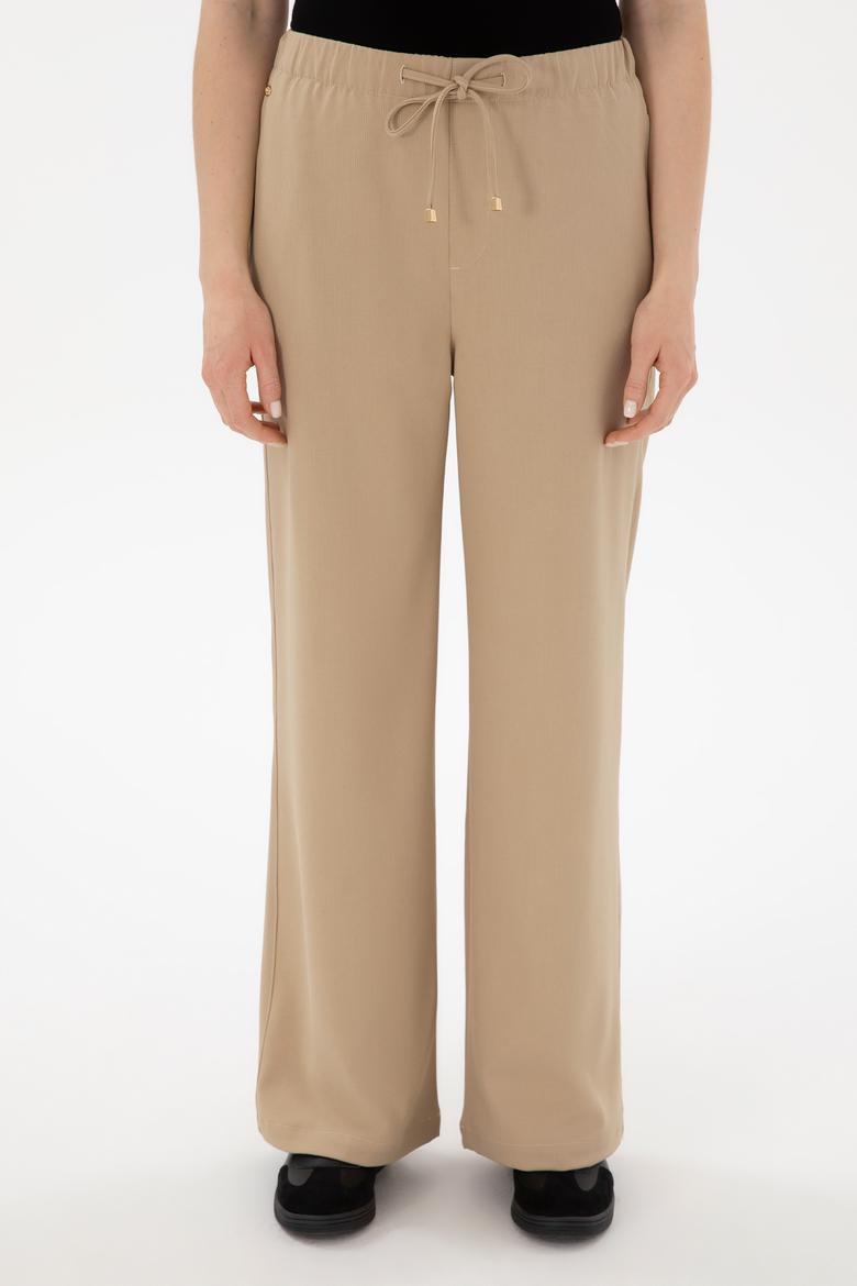 Kadın Açık Haki Loose Relax Fit Kanvas Pantolon - 50290877019