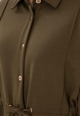 Kadın Haki Örme Gömlek - 50298197004
