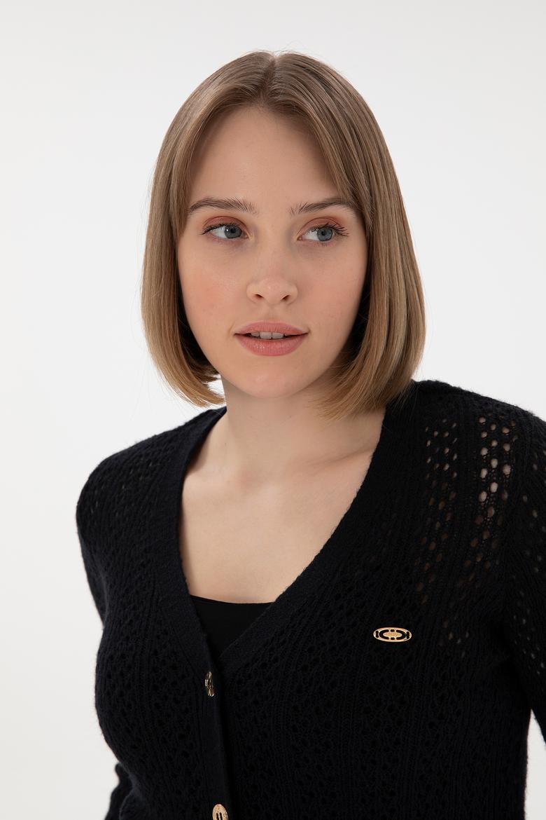 Kadın Lacivert Triko Hırka - 50312921011