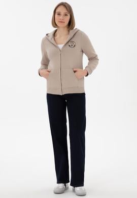 Kadın Taş Şardonlu Kapüşonlu Sweatshirt - 50296338025