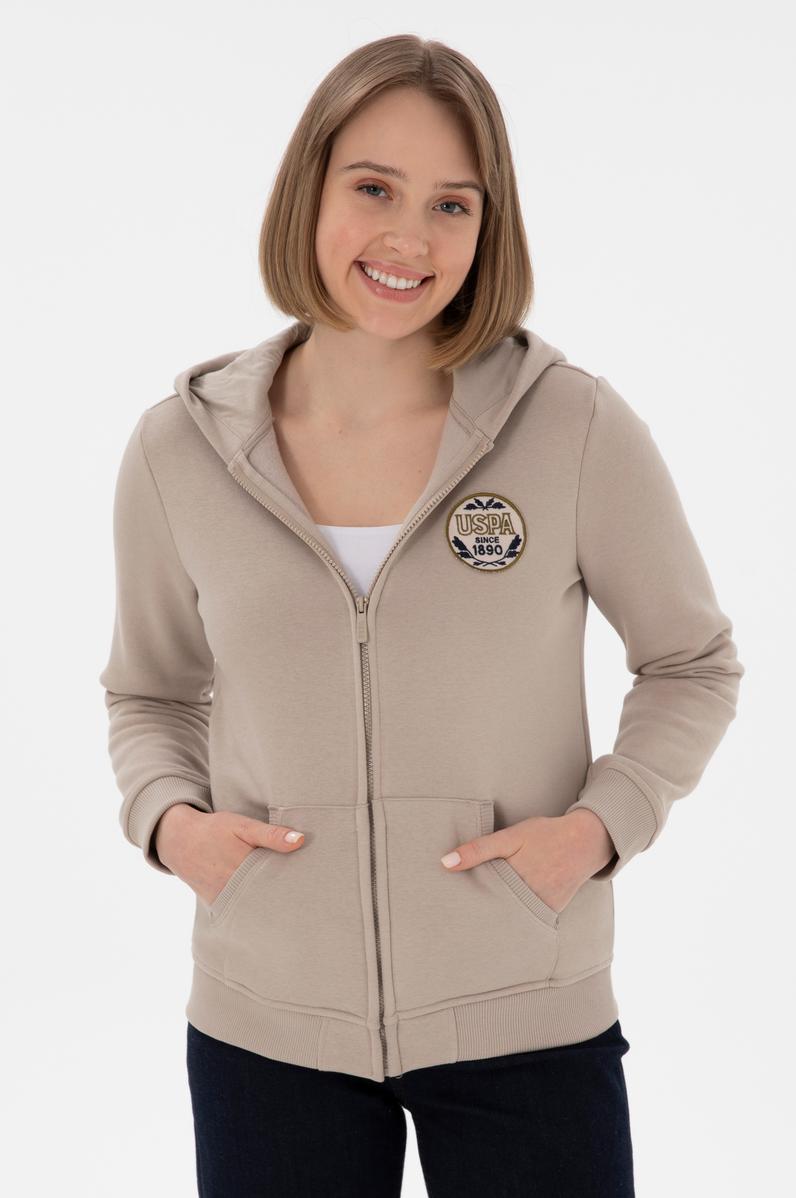 Kadın Taş Şardonlu Kapüşonlu Sweatshirt