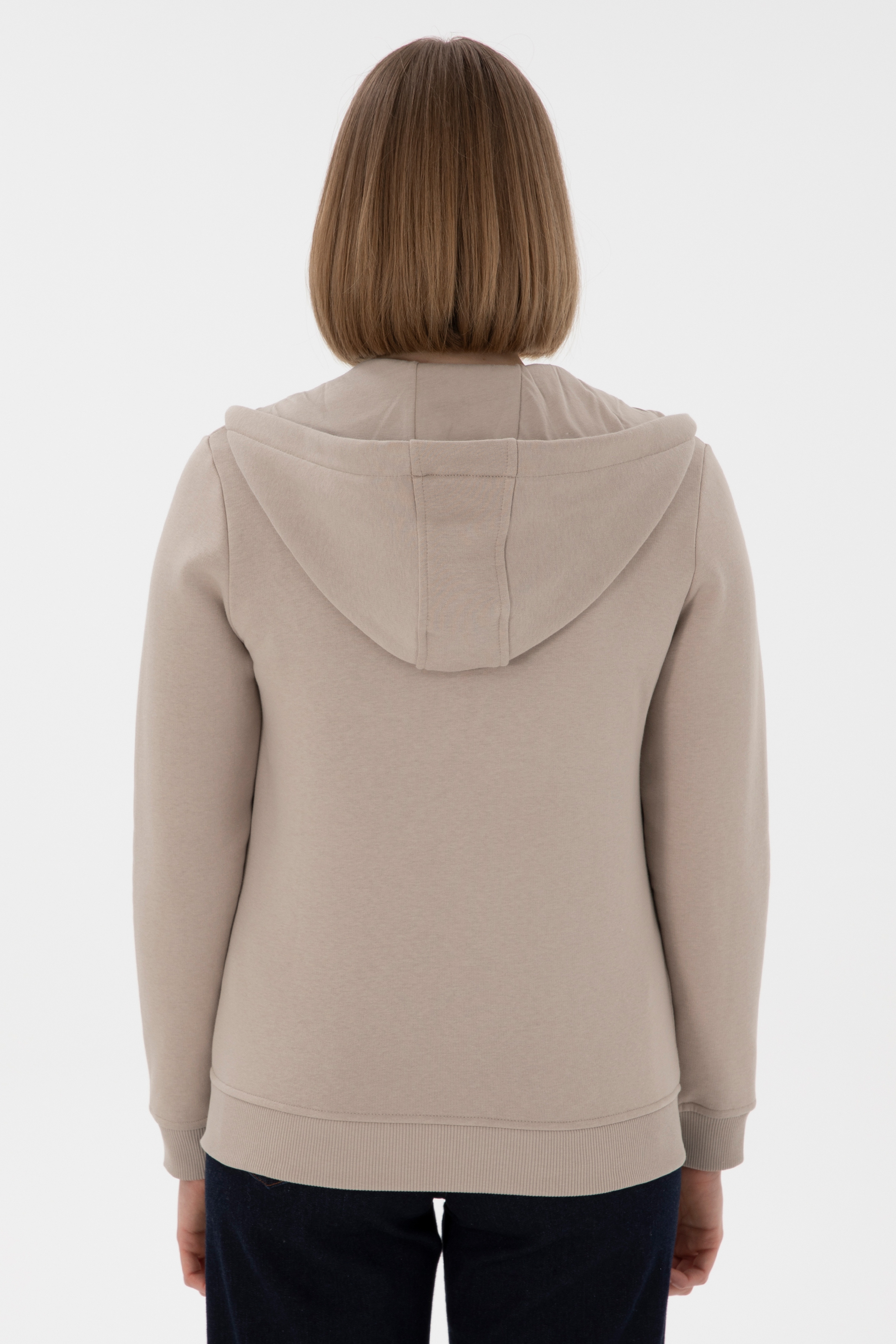Kadın Taş Şardonlu Kapüşonlu Sweatshirt