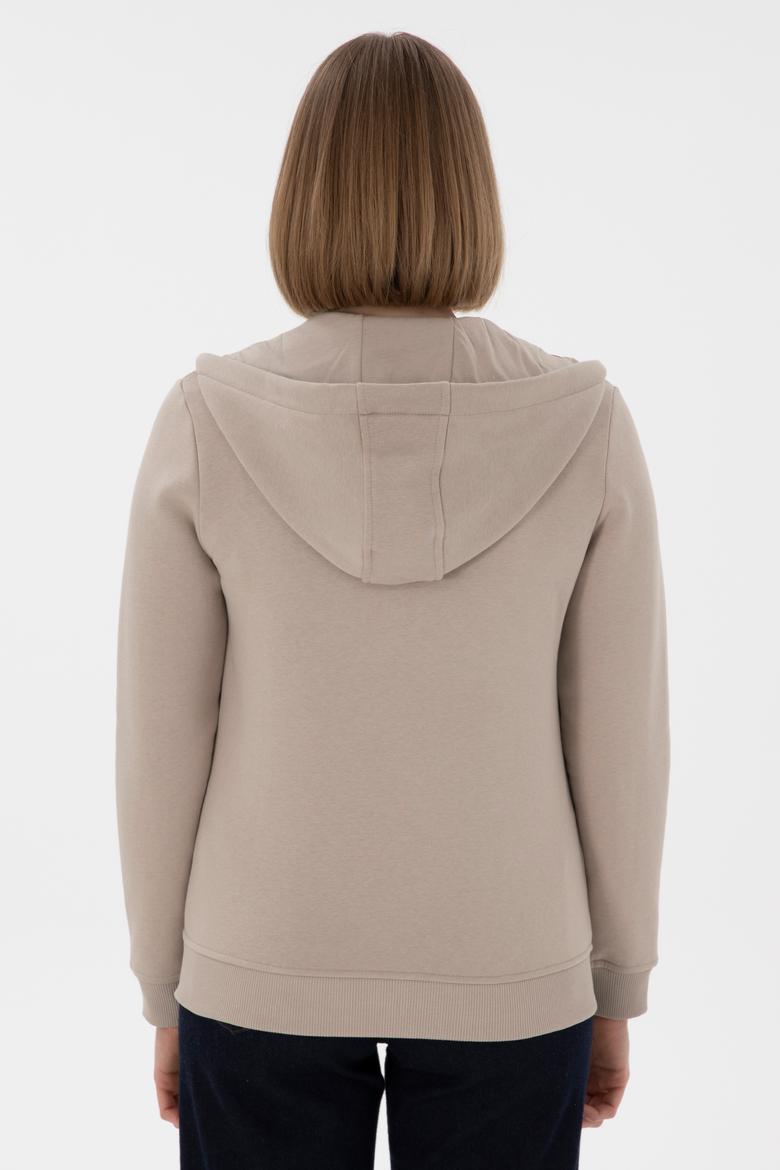 Kadın Taş Şardonlu Kapüşonlu Sweatshirt - 50296338025