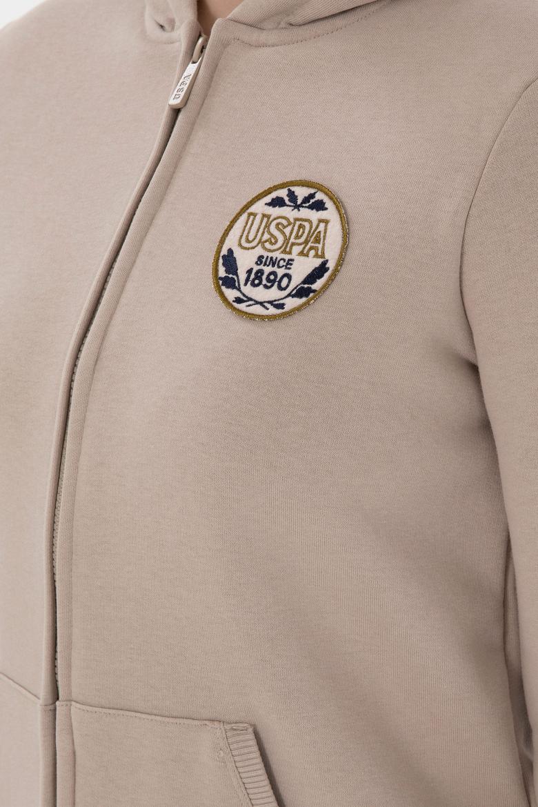 Kadın Taş Şardonlu Kapüşonlu Sweatshirt - 50296338025