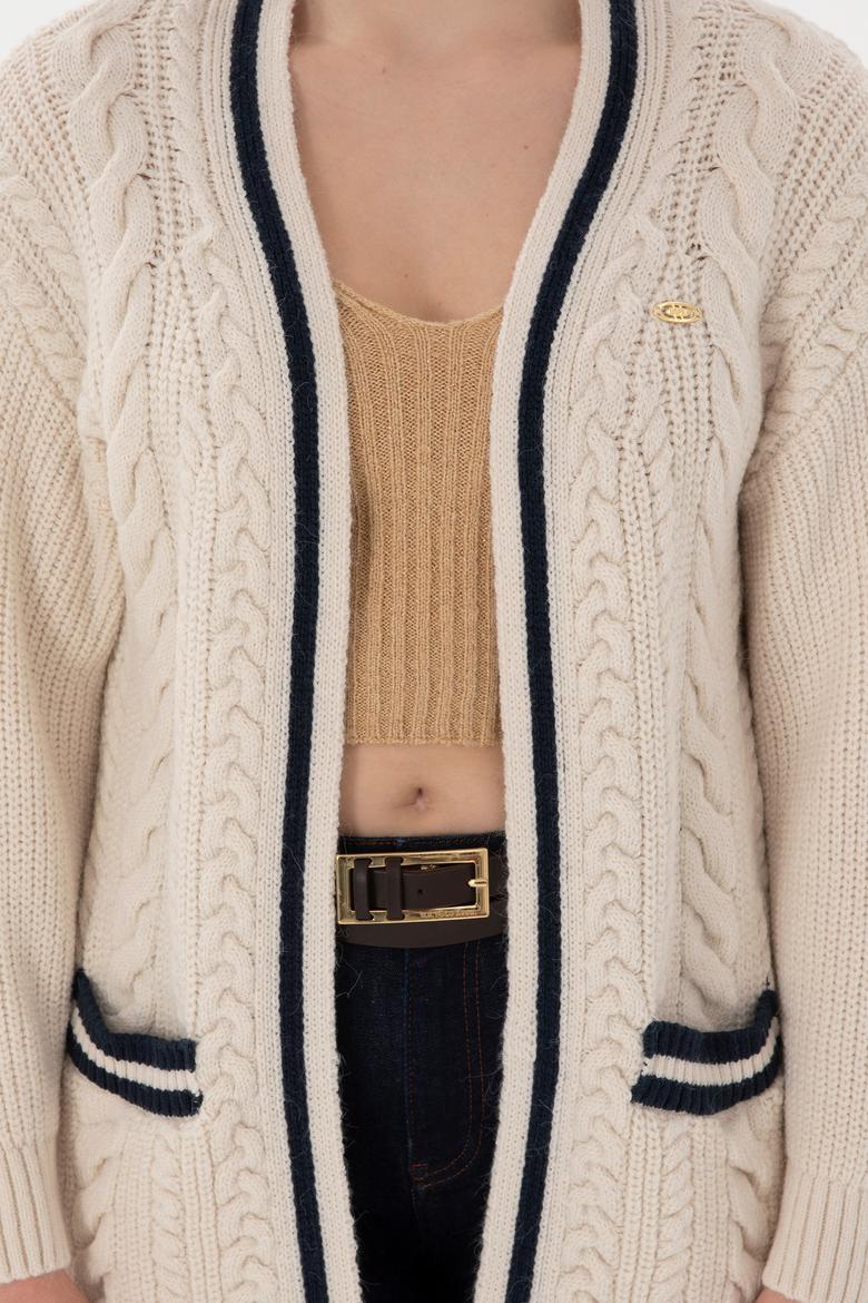 Kadın Krem Triko Hırka - 50293071014