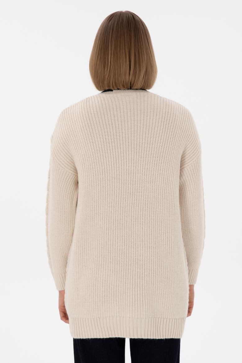 Kadın Krem Triko Hırka - 50293071014