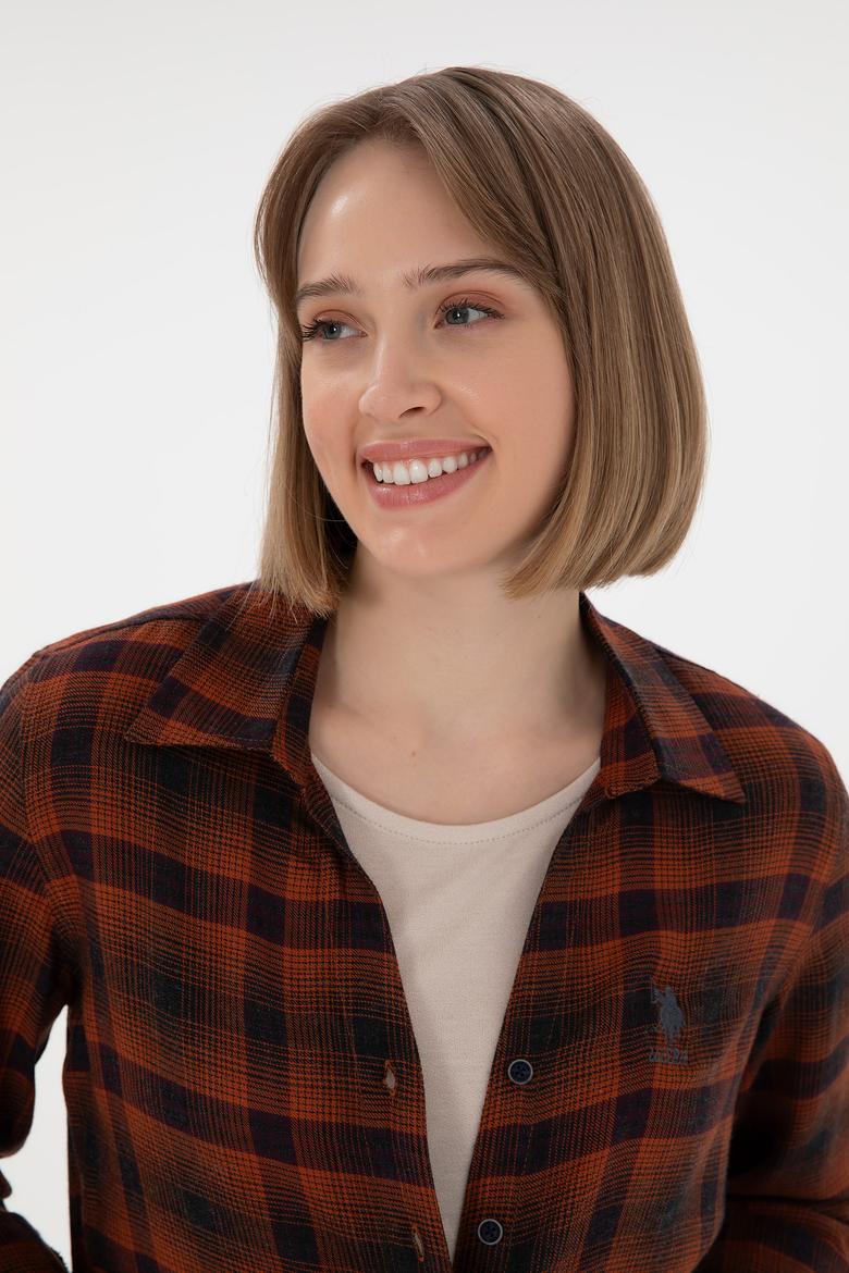 Kadın Kiremit Uzun Kollu Gömlek - 50296996003