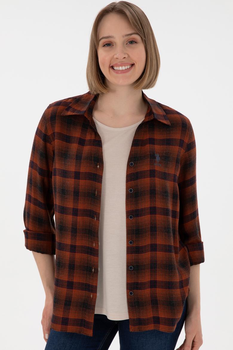 Kadın Kiremit Uzun Kollu Gömlek - 50296996003