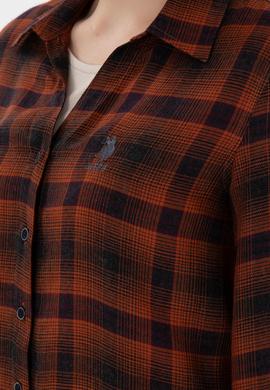 Kadın Kiremit Uzun Kollu Gömlek - 50296996003