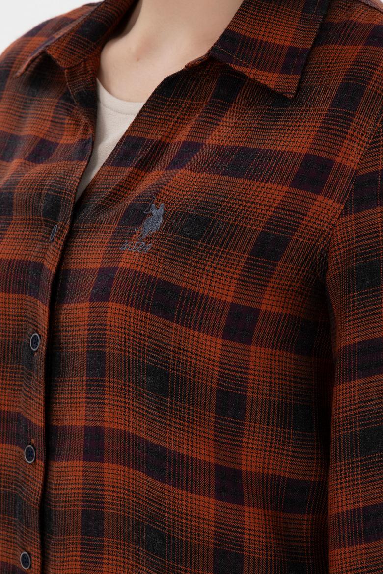 Kadın Kiremit Uzun Kollu Gömlek - 50296996003