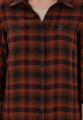 Kadın Kiremit Uzun Kollu Gömlek - 50296996003