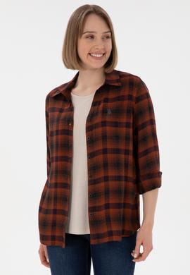 Kadın Kiremit Uzun Kollu Gömlek - 50296996003
