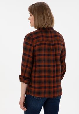 Kadın Kiremit Uzun Kollu Gömlek - 50296996003