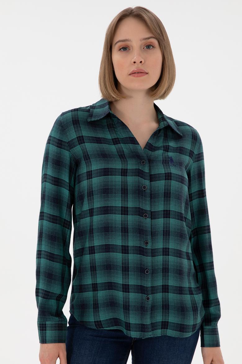 Kadın Mint Uzun Kollu Gömlek - 50296996011