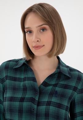 Kadın Mint Uzun Kollu Gömlek - 50296996011