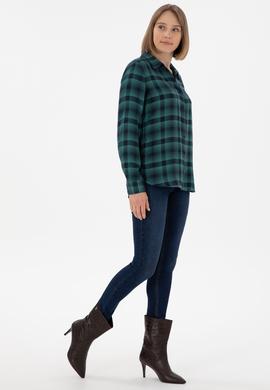 Kadın Mint Uzun Kollu Gömlek - 50296996011