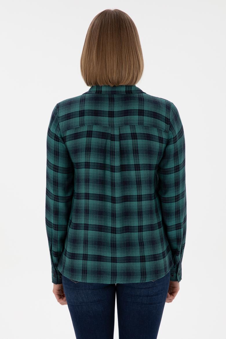 Kadın Mint Uzun Kollu Gömlek - 50296996011