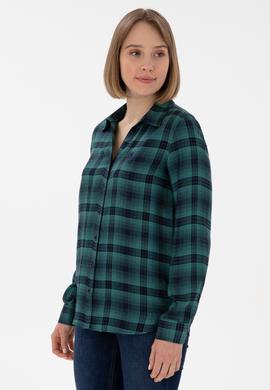 Kadın Mint Uzun Kollu Gömlek - 50296996011