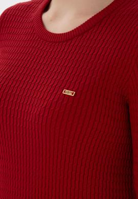 Kadın Kırmızı Bisiklet Yaka Basic Kazak - 50312922010