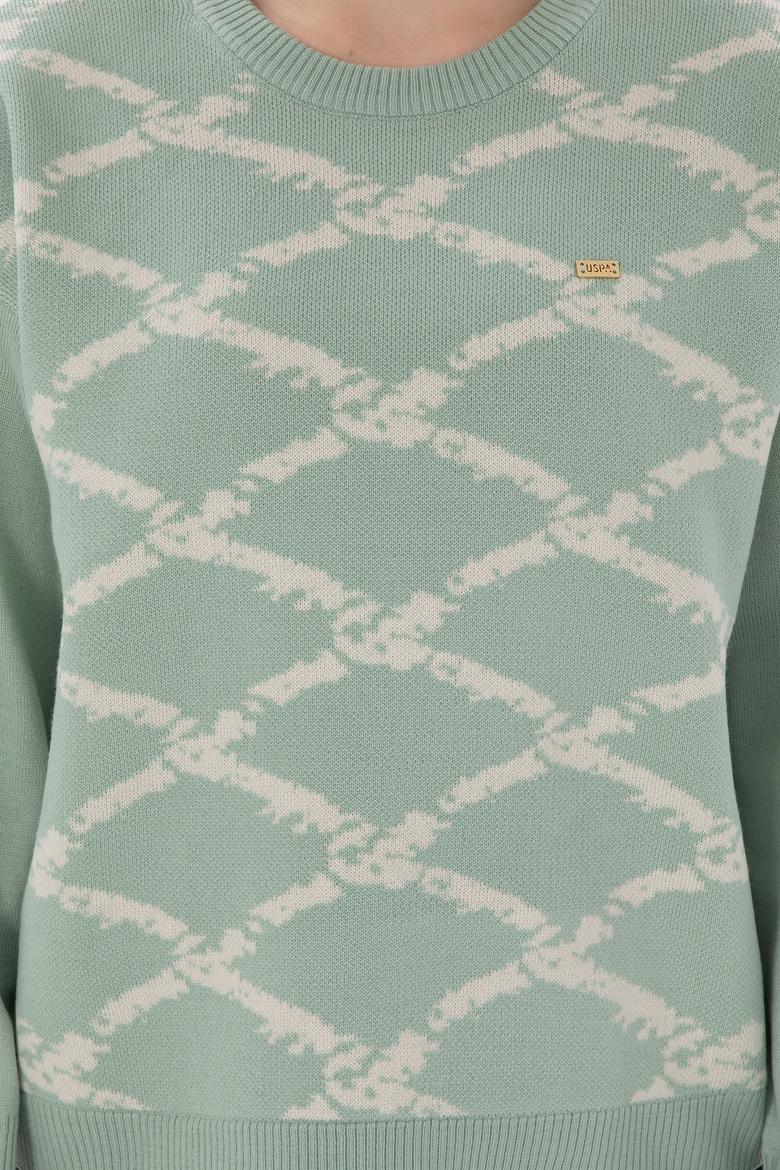 Kadın Su Yeşili Kazak - 50297432011