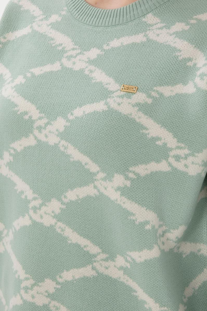 Kadın Su Yeşili Kazak