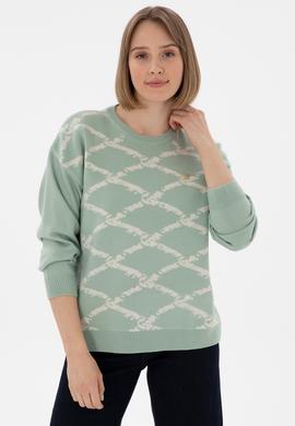 Kadın Su Yeşili Kazak - 50297432011