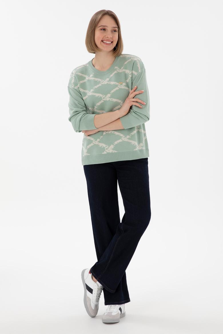 Kadın Su Yeşili Kazak - 50297432011