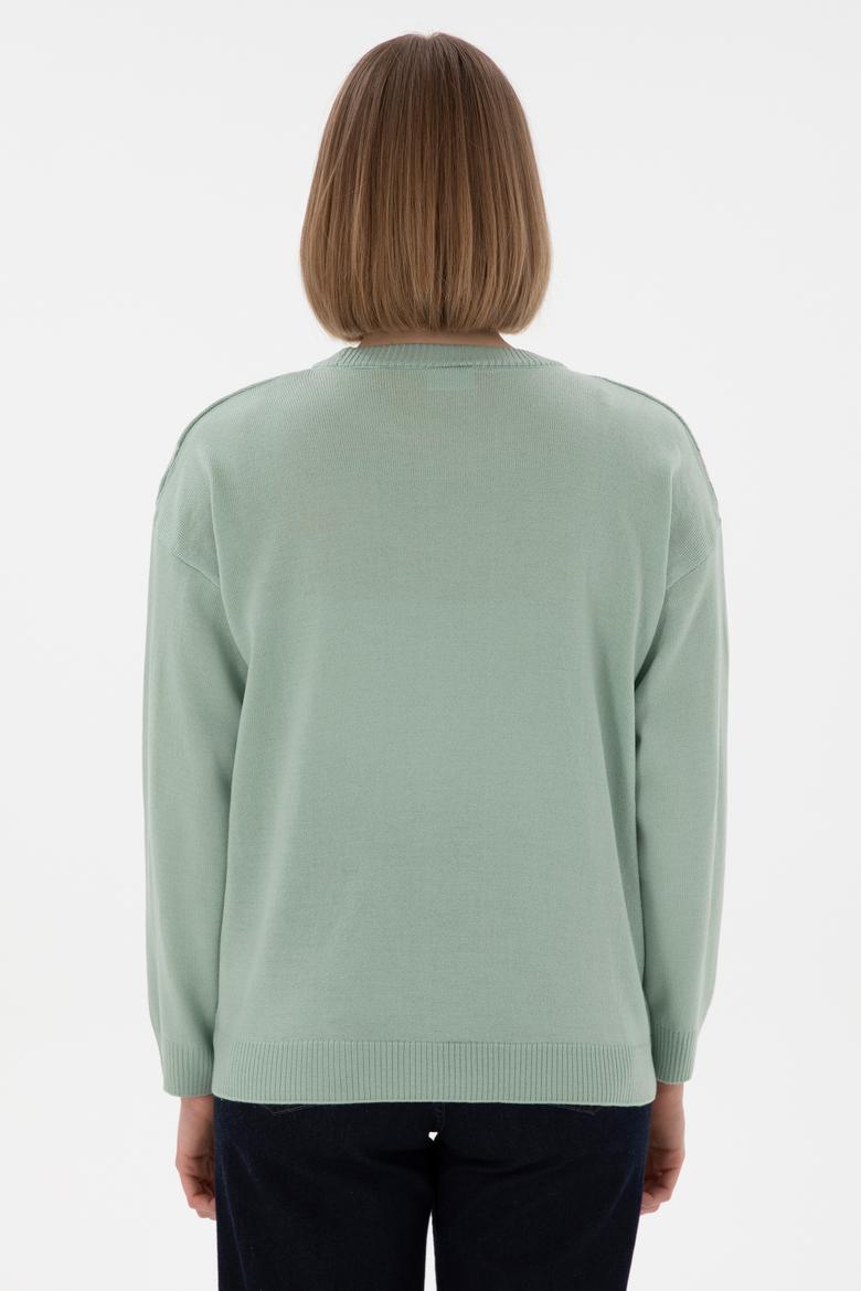 Kadın Su Yeşili Kazak - 50297432011