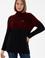 Kadın Bordo Boğazlı Kazak