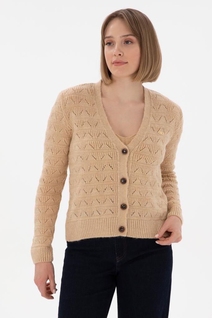 Kadın Kum Triko Hırka