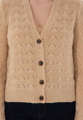 Kadın Kum Triko Hırka - 50293082023