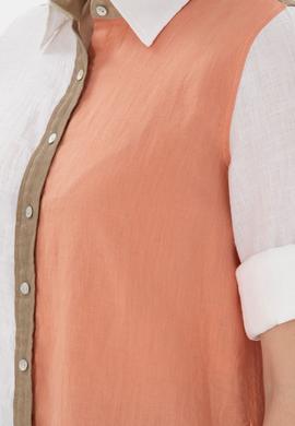 Kadın Somon Uzun Kollu Gömlek - 50283567013