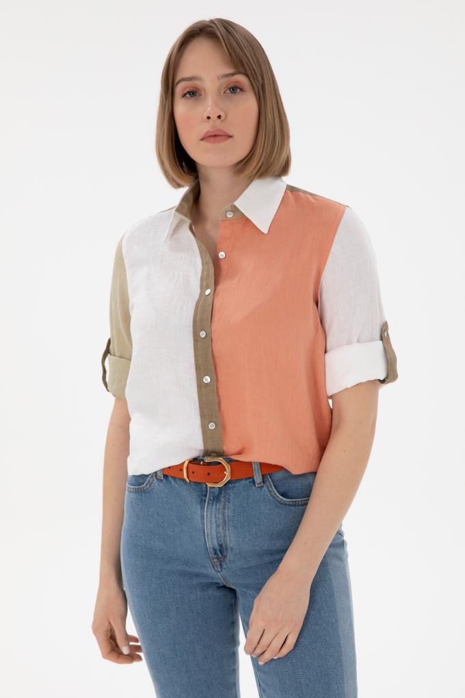 Kadın Somon Uzun Kollu Gömlek