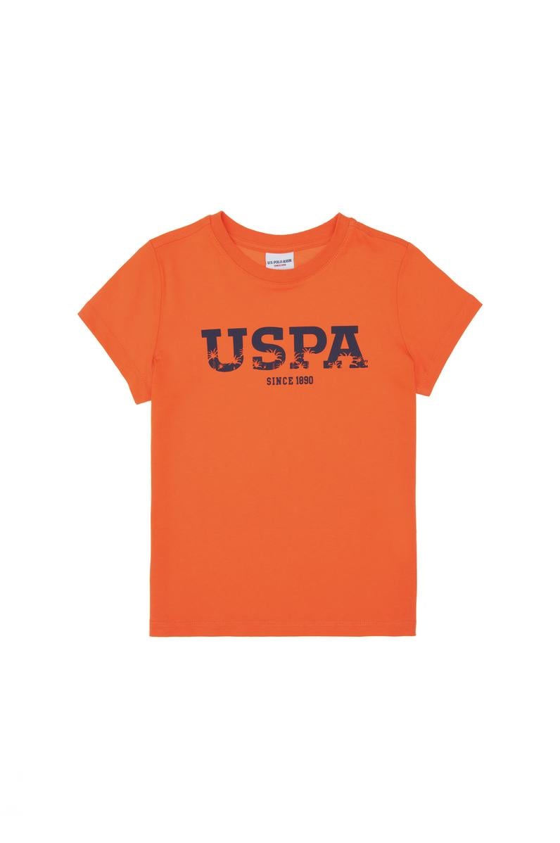 Erkek Çocuk Nar Çiçeği Basic Bisiklet Yaka Tişört