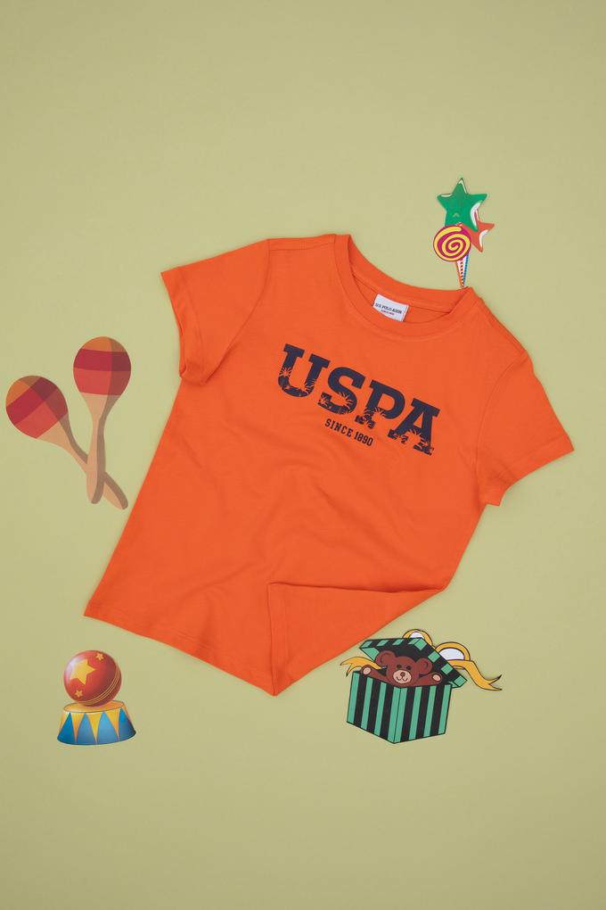 Erkek Çocuk Nar Çiçeği Basic Bisiklet Yaka Tişört