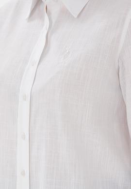 Kadın Beyaz Uzun Kollu Basic Gömlek - 50307694003