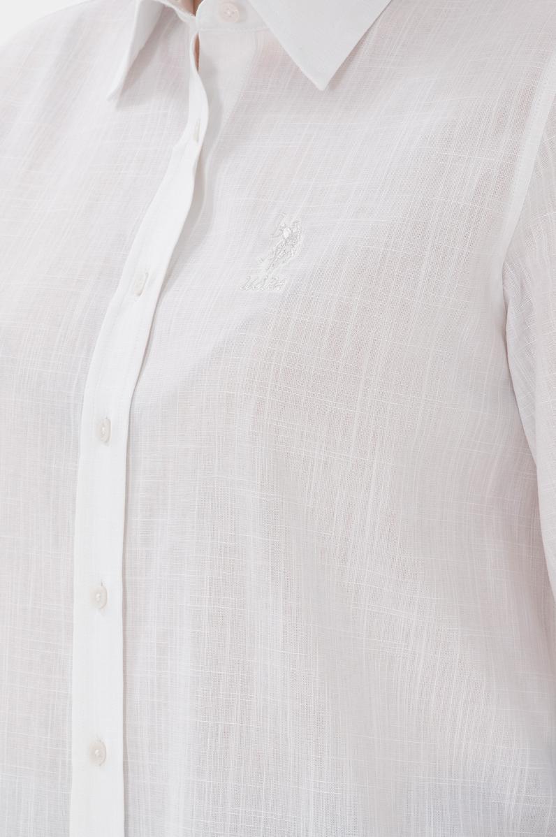 Kadın Beyaz Uzun Kollu Basic Gömlek