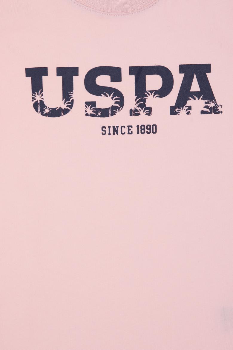 Erkek Çocuk Pudra Basic Bisiklet Yaka Tişört - 50306512036