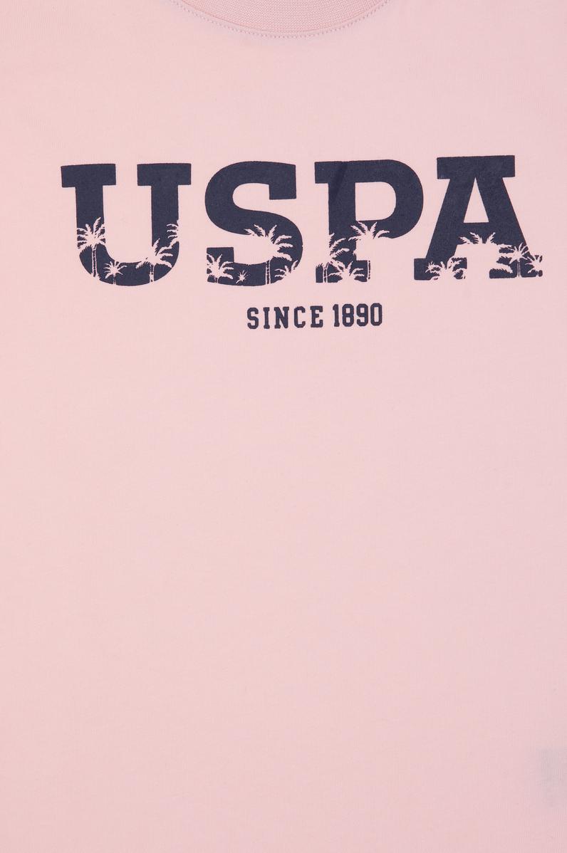 Erkek Çocuk Pudra Basic Bisiklet Yaka Tişört