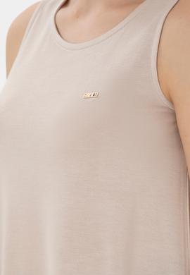 Kadın Taş Kolsuz Bisiklet Yaka Tişört - 50305819005